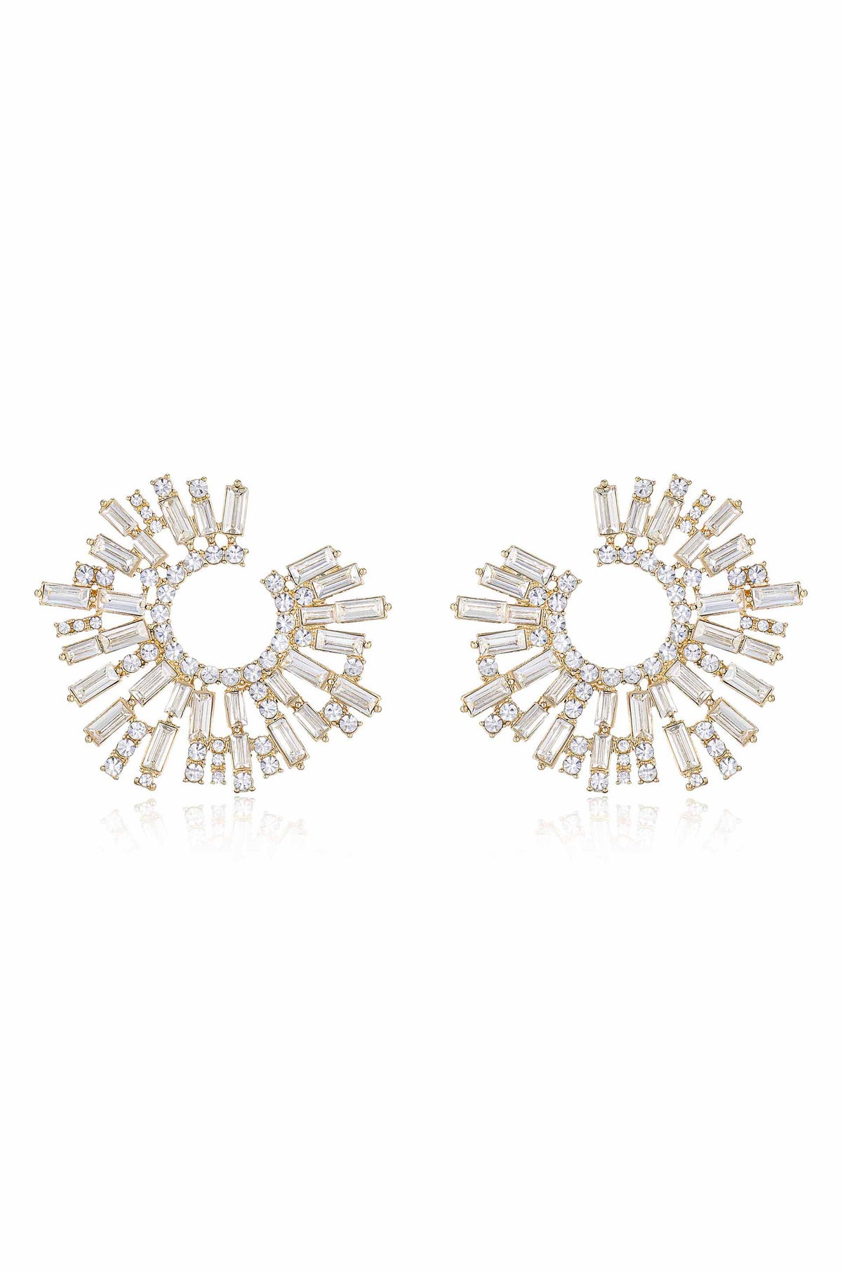 Opulent Stardust Earrings - Black Crystal with 18k Gold Plating | Ettika