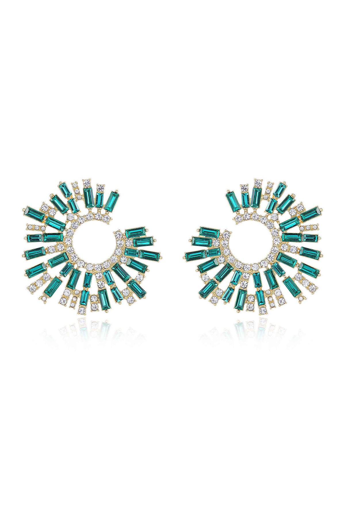 Opulent Stardust Earrings - Black Crystal with 18k Gold Plating | Ettika