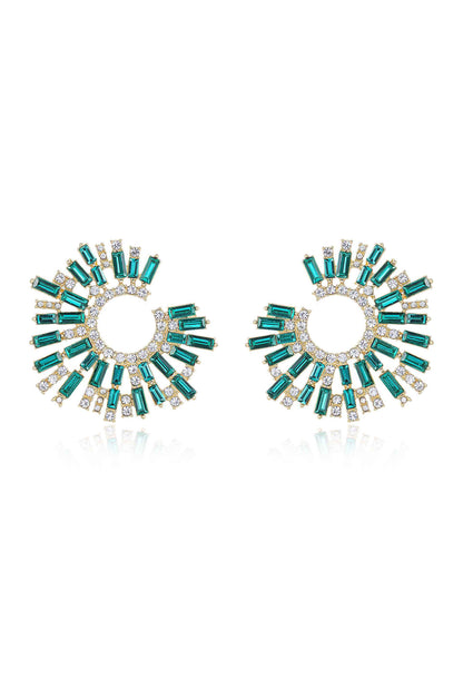 Opulent Stardust Earrings - Black Crystal with 18k Gold Plating | Ettika