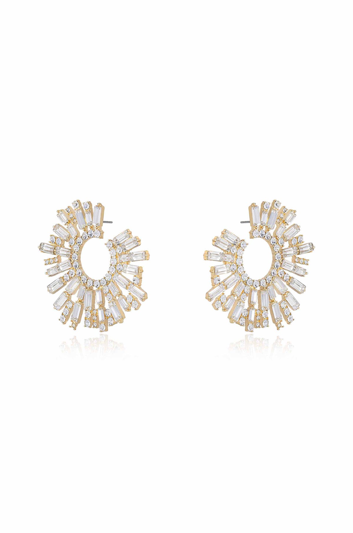 Opulent Stardust Earrings - Black Crystal with 18k Gold Plating | Ettika
