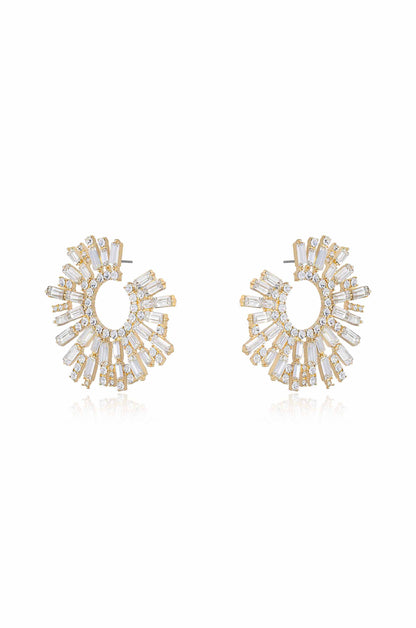 Opulent Stardust Earrings - Black Crystal with 18k Gold Plating | Ettika