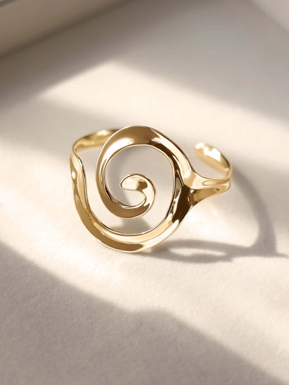 Aura Swirl Cuff - 18k Gold Plated | Ettika