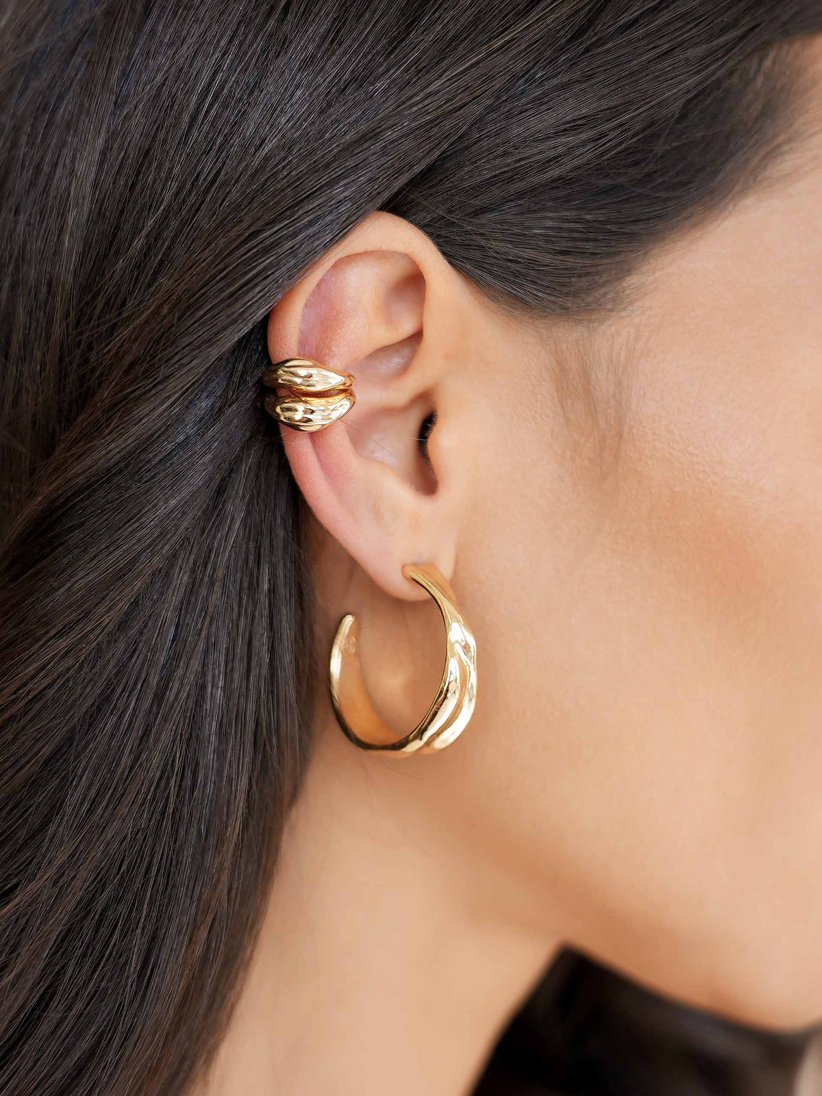 Liquid Luxe Hoops - 18k Gold Plated | Ettika