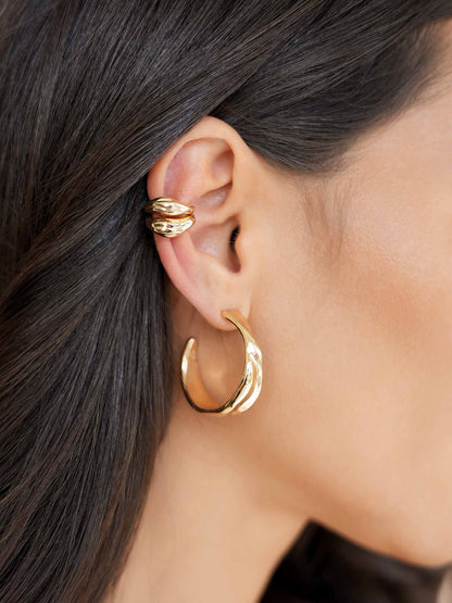 Liquid Luxe Hoops - 18k Gold Plated | Ettika