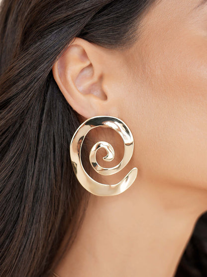 Aura Swirl Earrings - 18k Gold Plated | Ettika