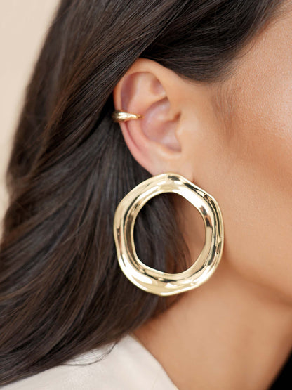 Open Circle Earrings - 18k Gold Plated | Ettika