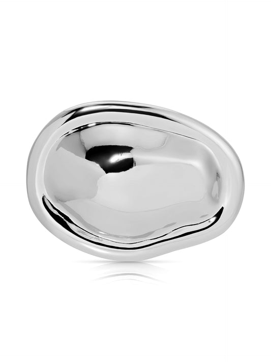 Oval Luxe Barrette - Silver Plated | Ettika