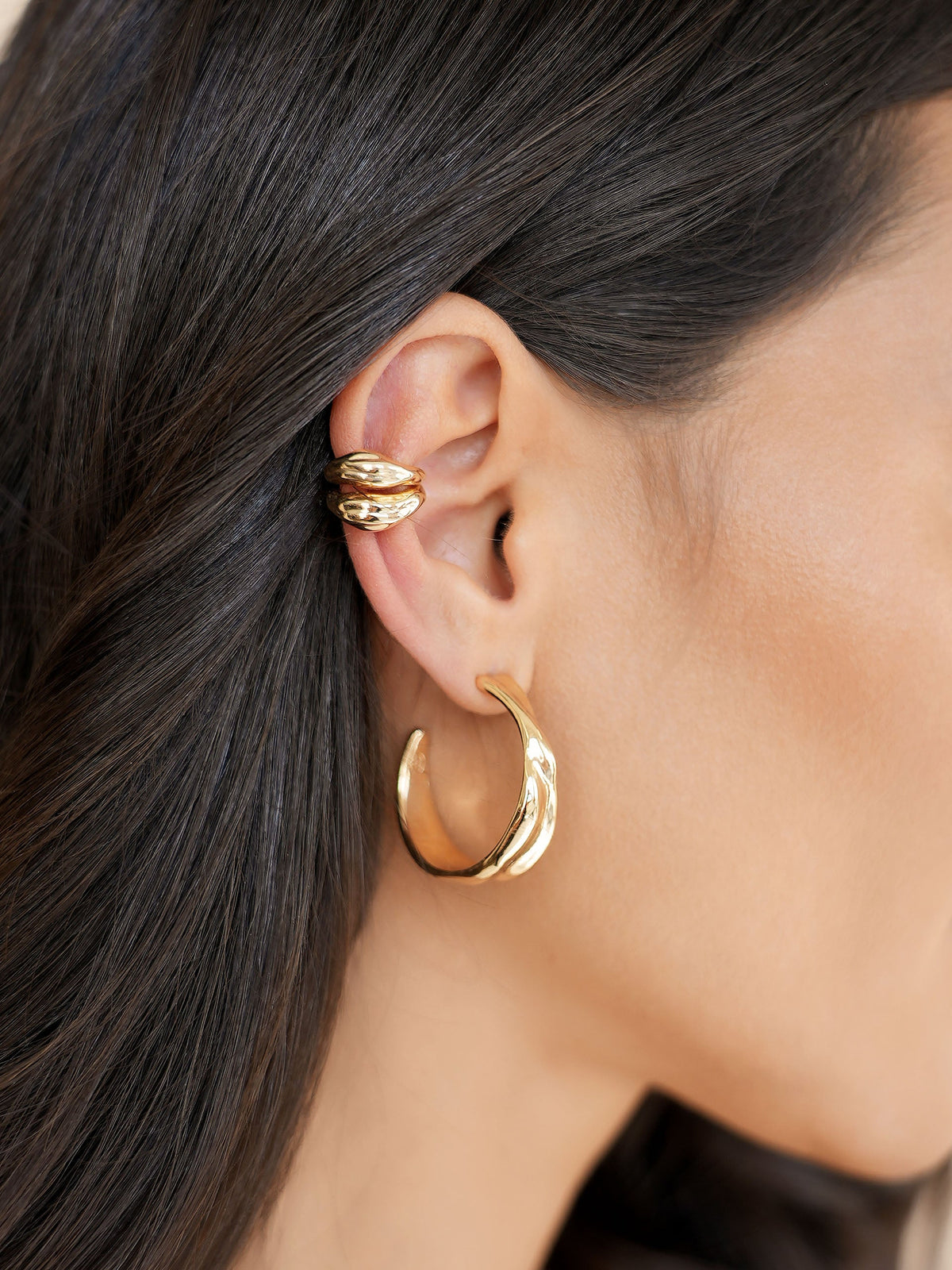 Liquid Luxe Ear Cuff - 18k Gold Plated | Ettika