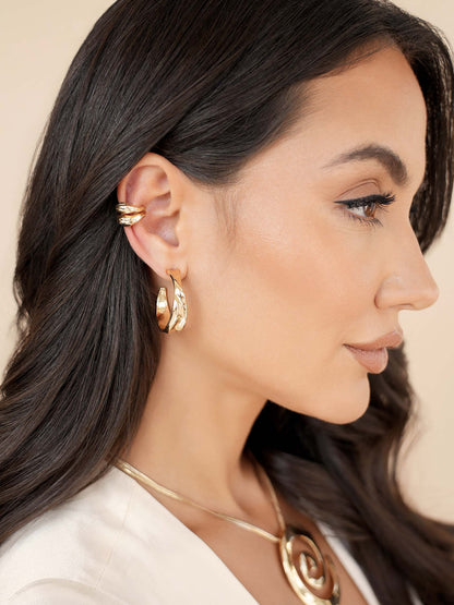 Liquid Luxe Ear Cuff - 18k Gold Plated | Ettika