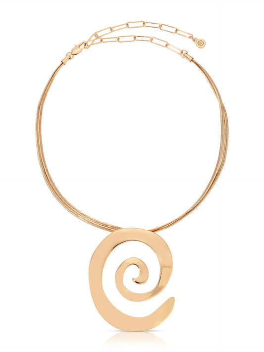 Aura Swirl Necklace - 18k Gold Plated | Ettika