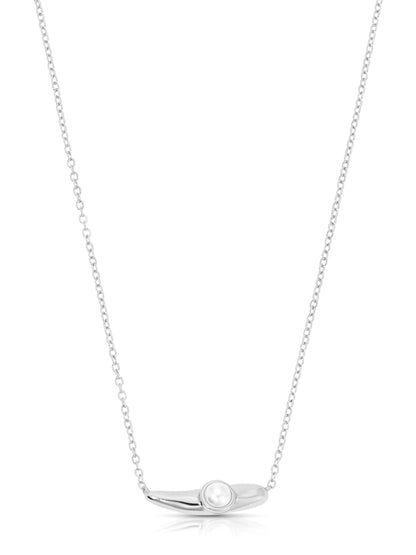 Liquid Pearl Necklace - Pearl with Silver Plating | Ettika