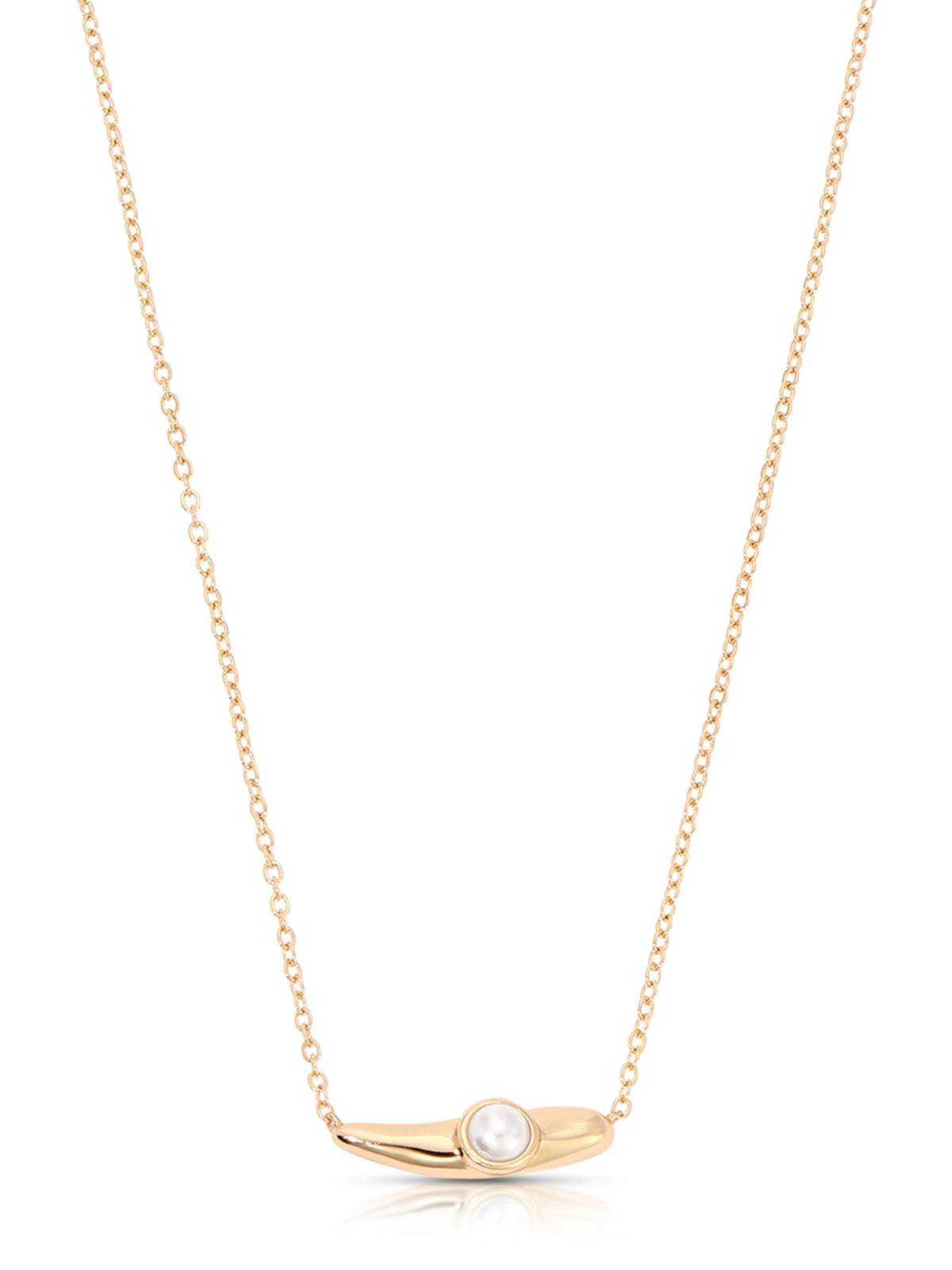 Liquid Pearl Necklace - Pearl with Silver Plating | Ettika