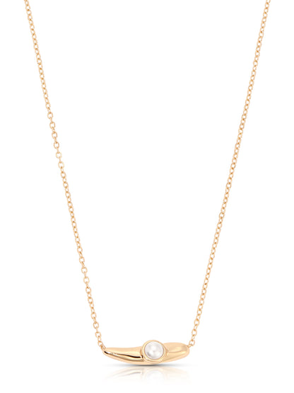 Liquid Pearl Necklace - Pearl with Silver Plating | Ettika