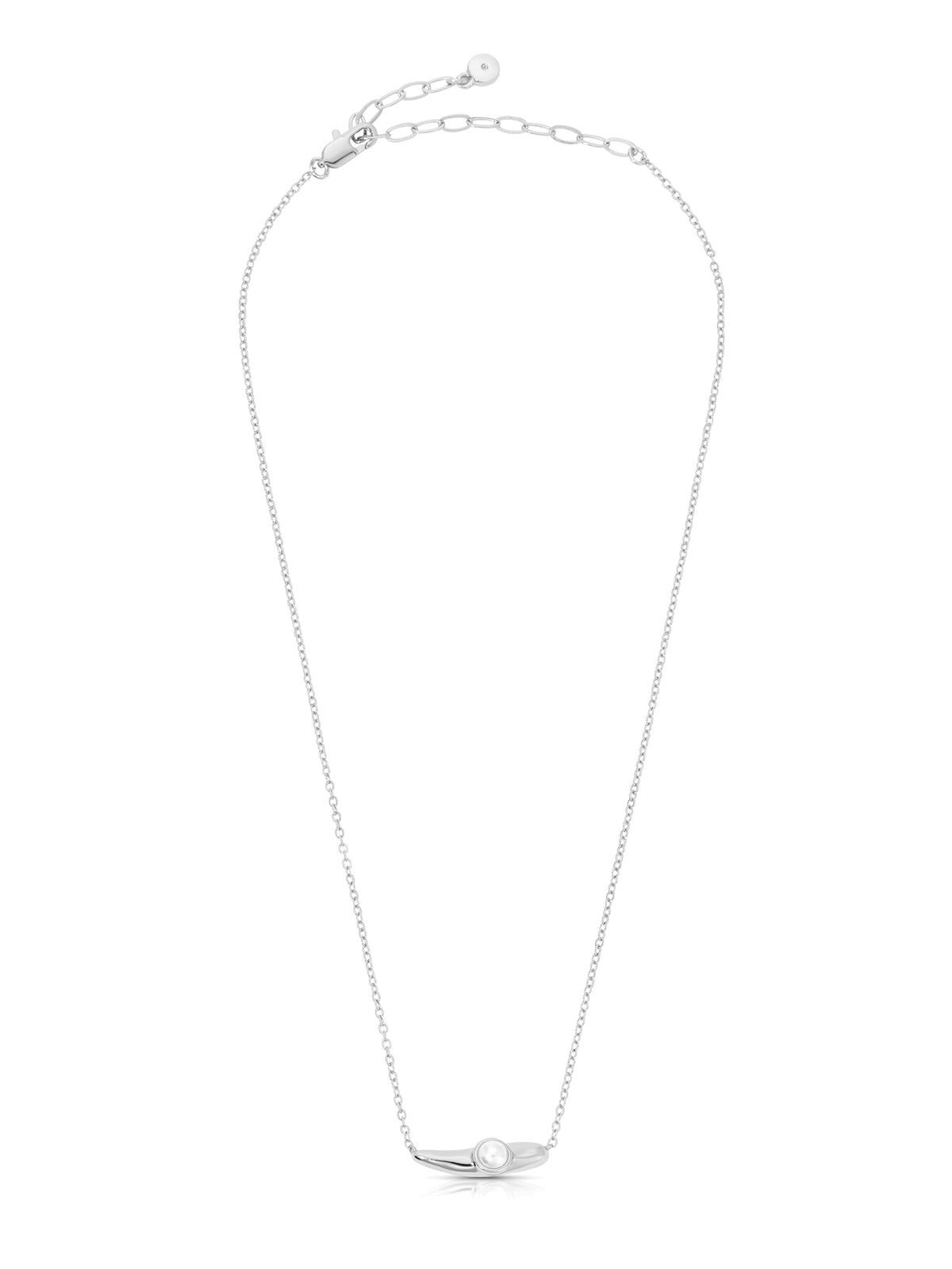 Liquid Pearl Necklace - Pearl with Silver Plating | Ettika
