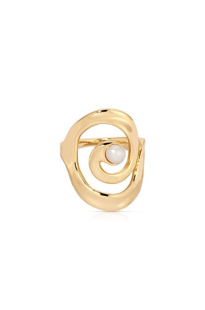 Aura Swirl Ring - 18k Gold Plated | Ettika