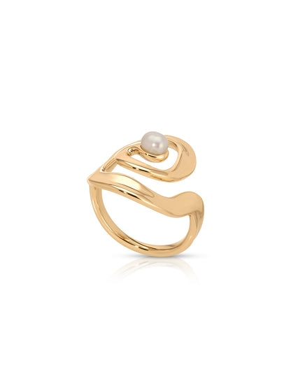 Aura Swirl Ring - 18k Gold Plated | Ettika