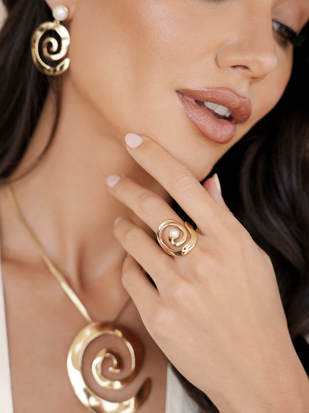 Aura Swirl Ring - 18k Gold Plated | Ettika