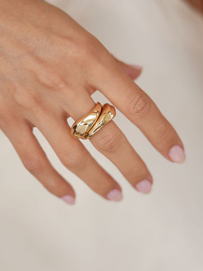 Modern Flow Ring - 18k Gold Plated | Ettika