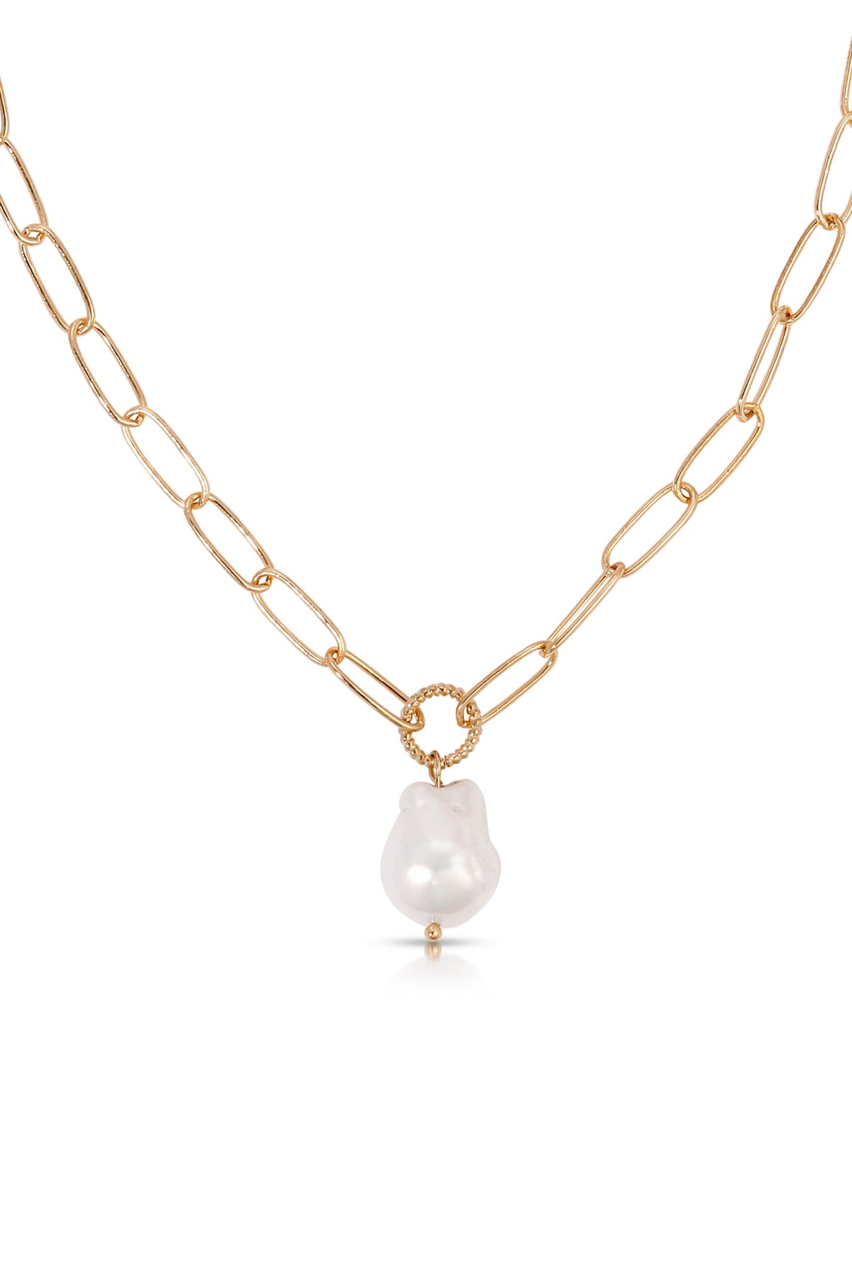 Single Pearl Chain Necklace - Pearl with Silver Plating | Ettika