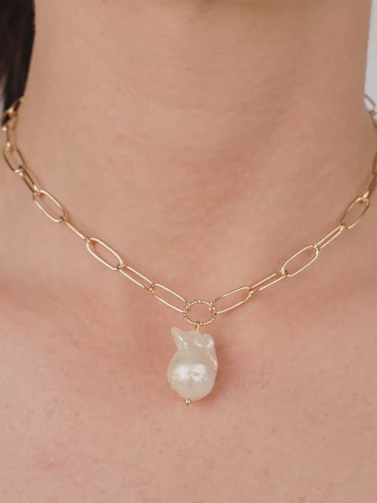 Single Pearl Chain Necklace - Pearl with Silver Plating | Ettika