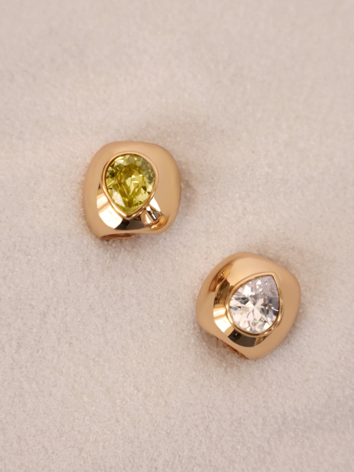 Bold Crystal Ear Cuff - Clear Crystal with 18k Gold Plating | Ettika