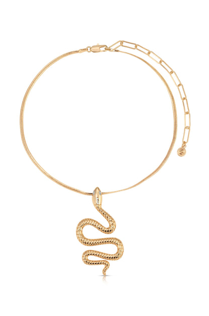 Serpentina Snake Choker Necklace - 18k Gold Plated | Ettika