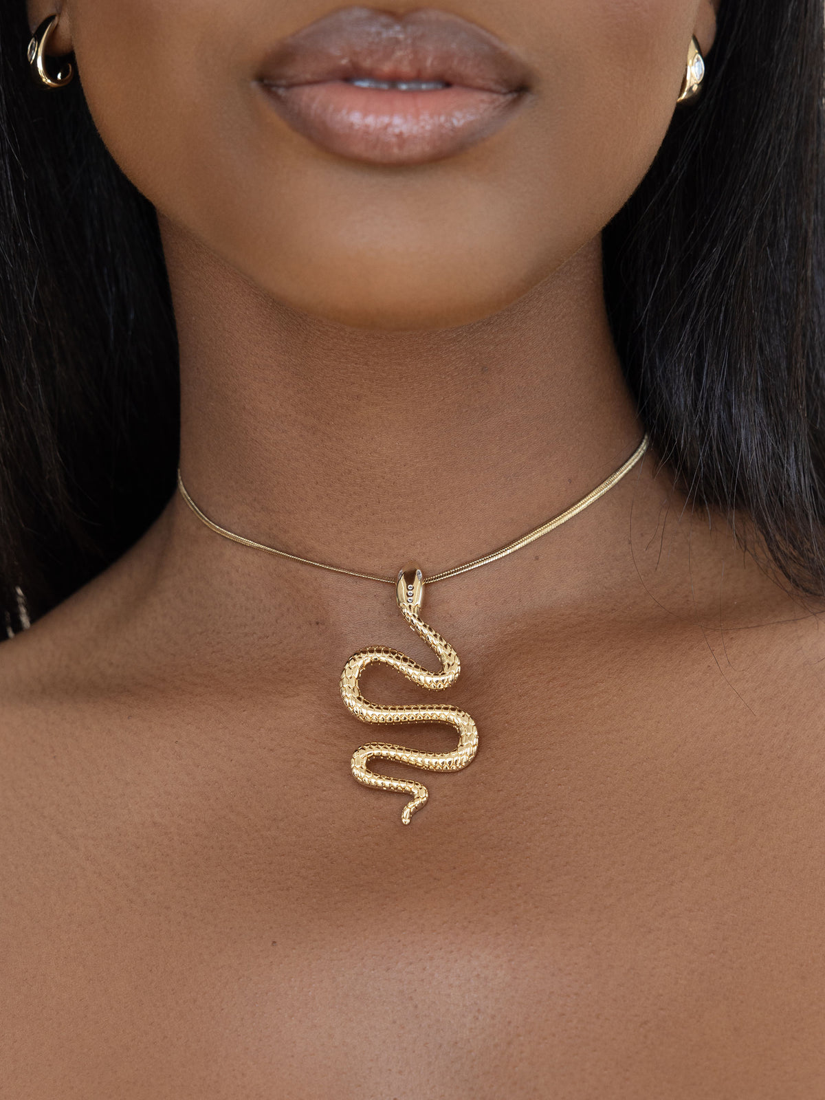 Serpentina Snake Choker Necklace - 18k Gold Plated | Ettika