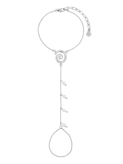 Aura Pearl Hand Chain - Pearl with 18k Gold Plating | Ettika