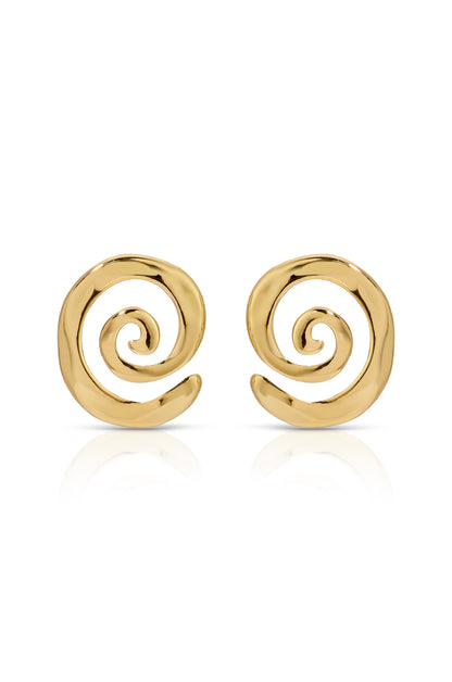 Aura Swirl Studs - 18k Gold Plated | Ettika