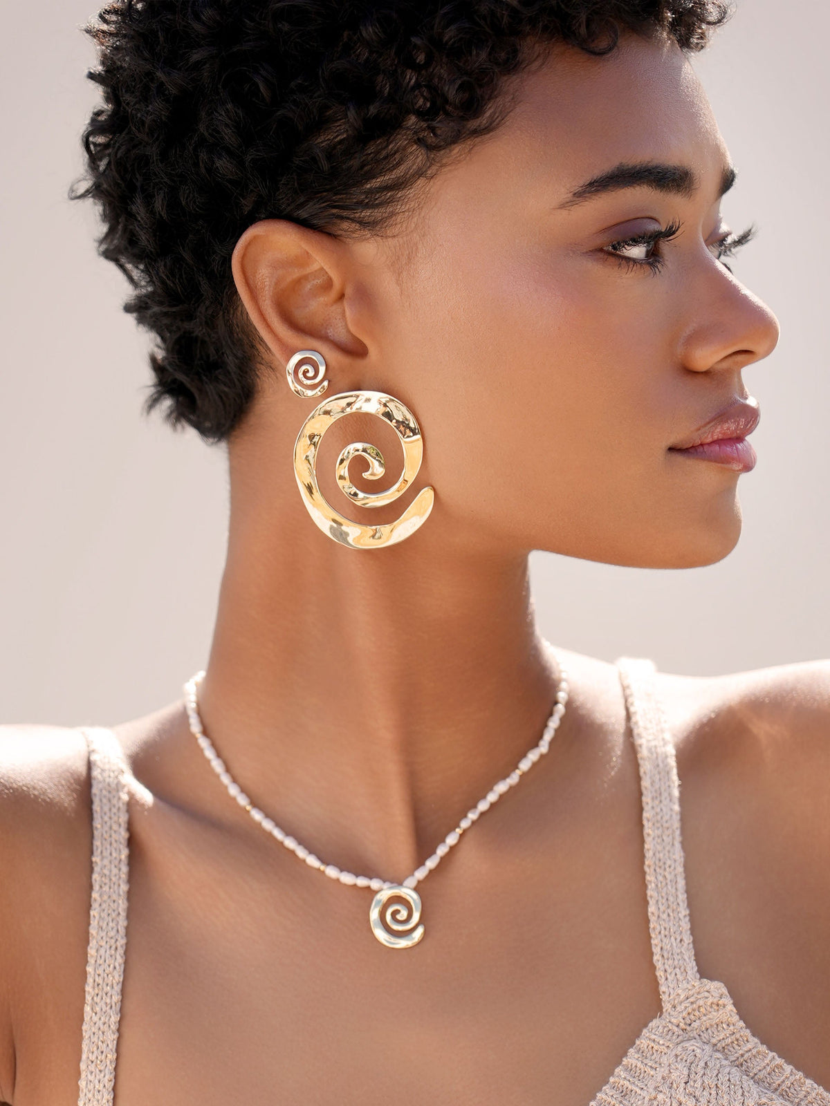Aura Swirl Studs - 18k Gold Plated | Ettika