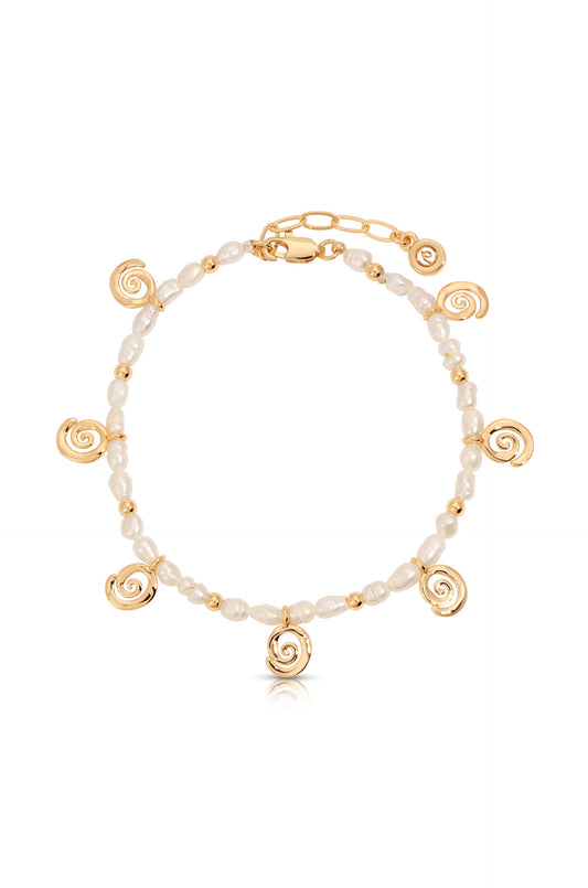Aura Pearl Bracelet - Pearl with 18k Gold Plating | Ettika