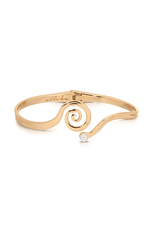 Mini Aura Swirl Cuff - 18k Gold Plated | Ettika