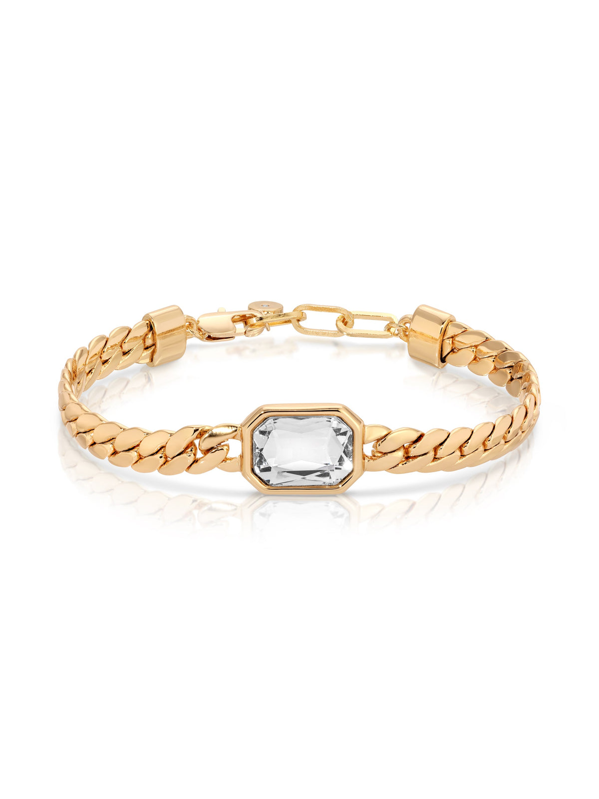 Deco Bracelet - Clear Crystal with 18k Gold Plating | Ettika