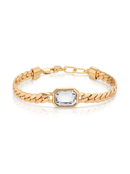 Deco Bracelet - Clear Crystal with 18k Gold Plating | Ettika