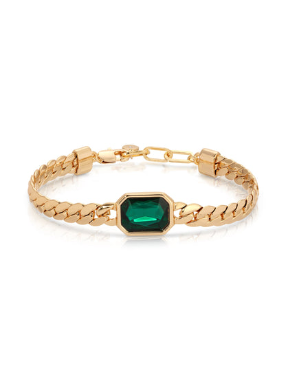Deco Bracelet - Clear Crystal with 18k Gold Plating | Ettika