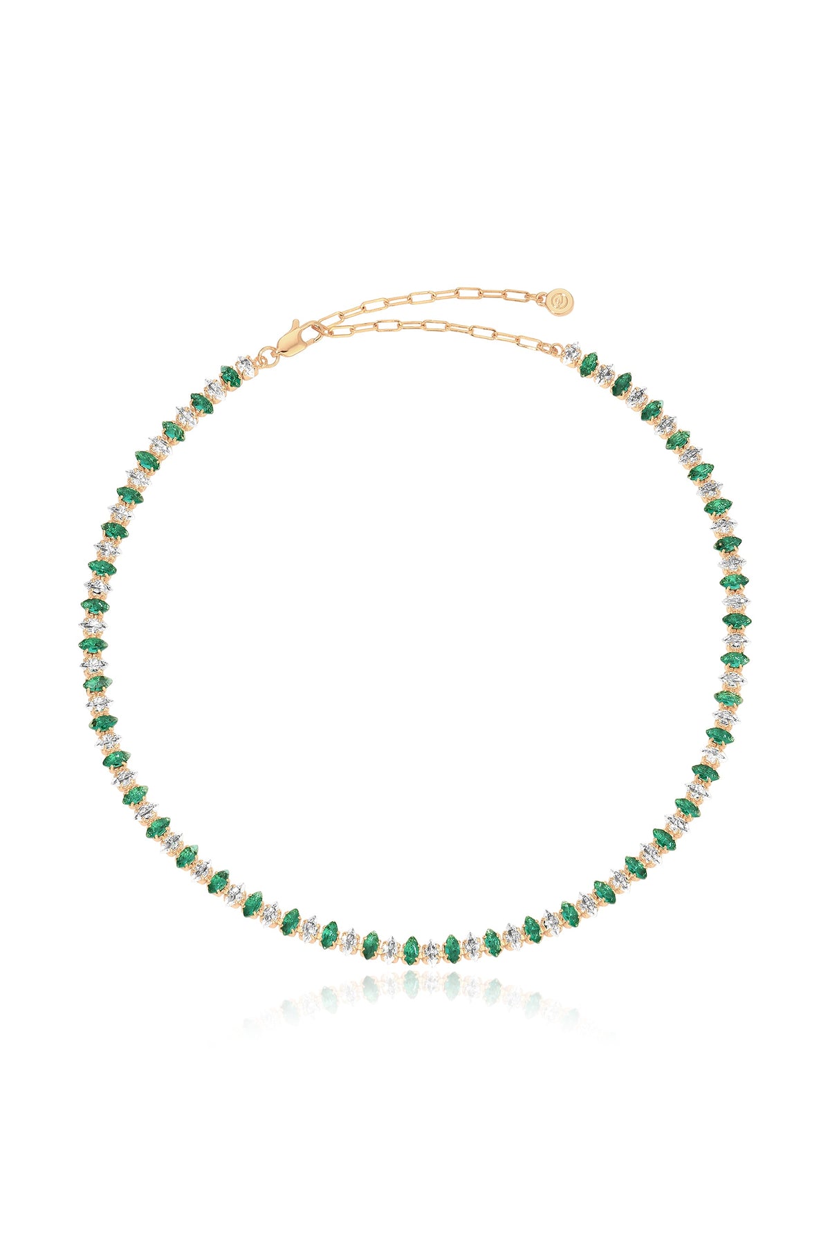 Marquise Necklace - Black Crystal with 18k Gold Plating | Ettika