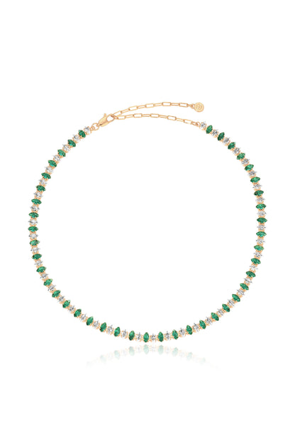 Marquise Necklace - Black Crystal with 18k Gold Plating | Ettika