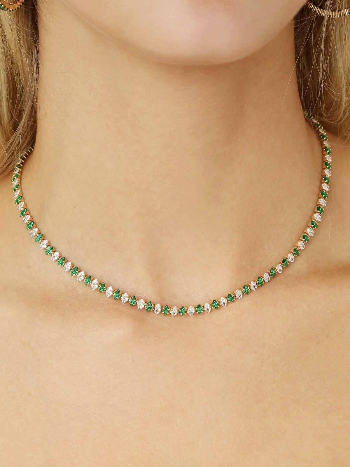 Marquise Necklace - Black Crystal with 18k Gold Plating | Ettika