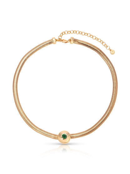 Emerald City Necklace - Clear Crystal with 18k Gold Plating | Ettika