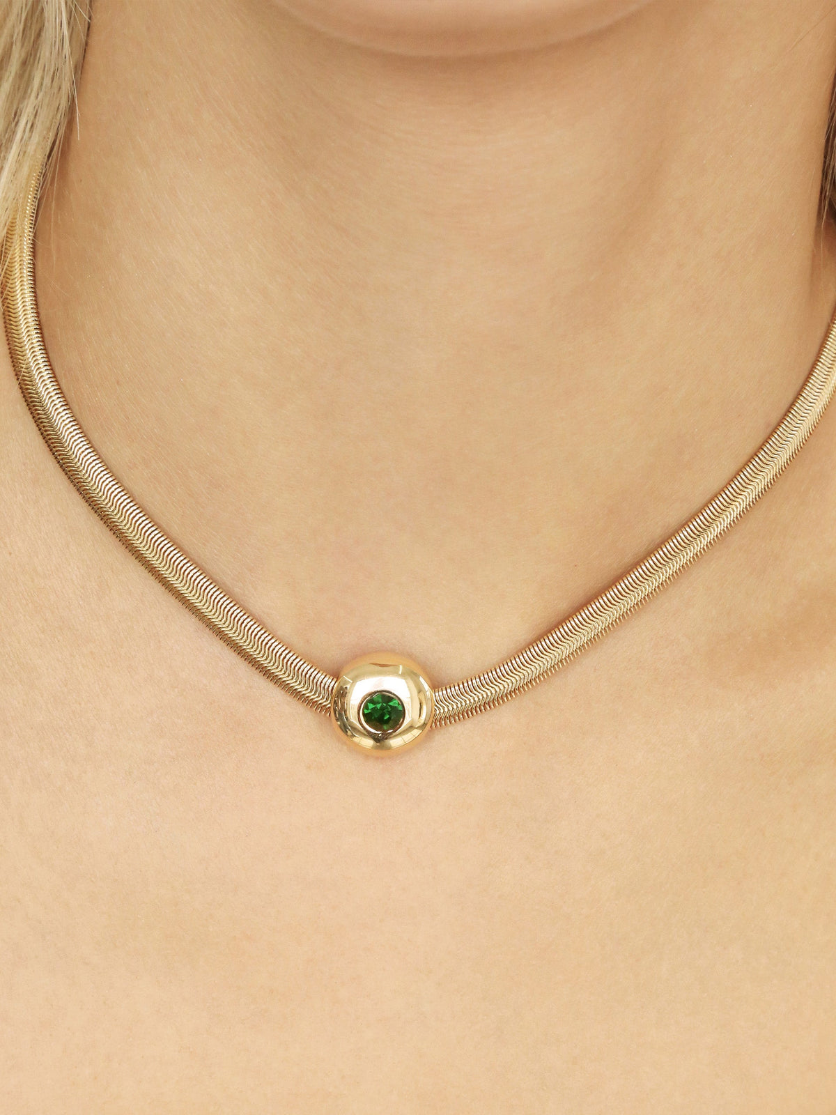 Emerald City Necklace - Clear Crystal with 18k Gold Plating | Ettika