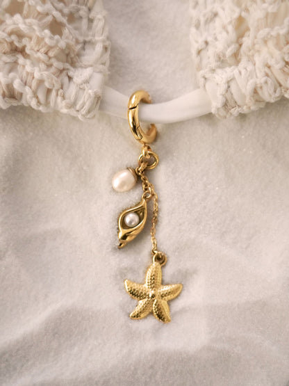 Oceanside Bikini Charm - Pearl with 18k Gold Plating | Ettika