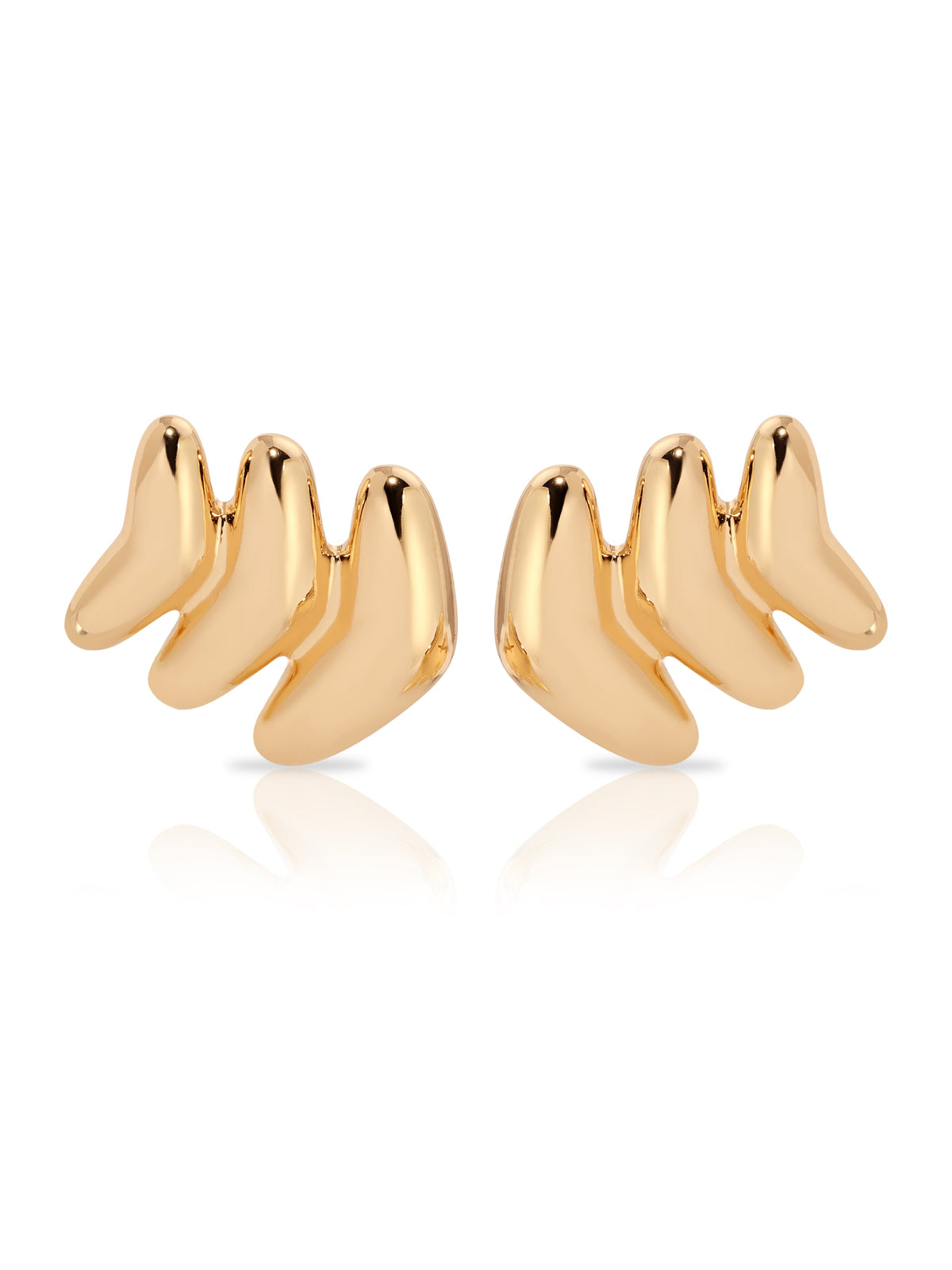 Metal Moderna Studs - 18k Gold Plated | Ettika