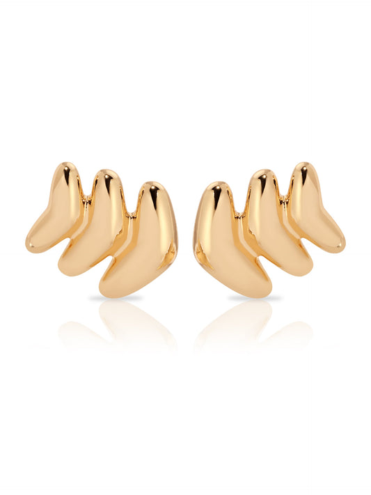 Metal Moderna Studs - 18k Gold Plated | Ettika