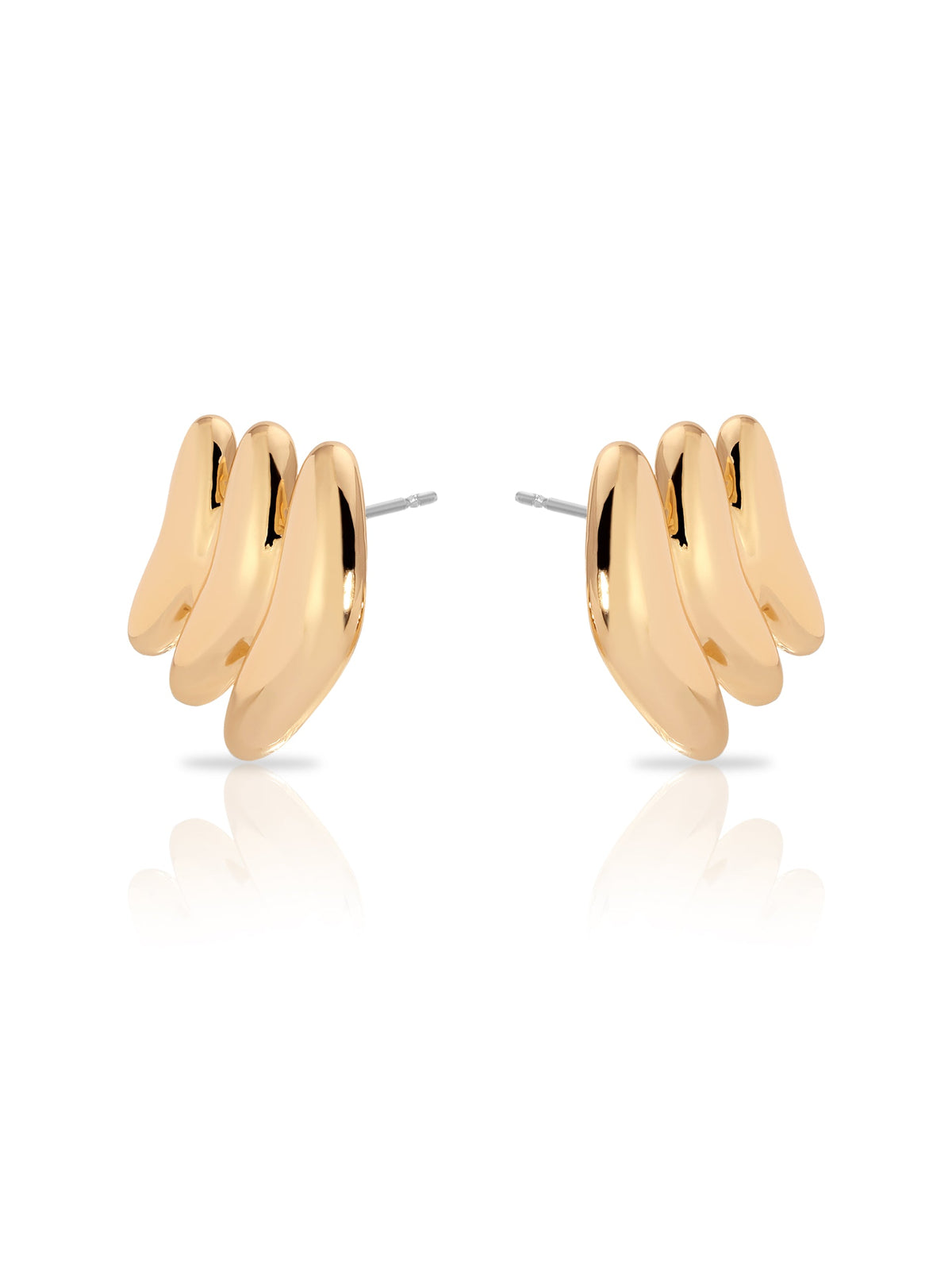 Metal Moderna Studs - 18k Gold Plated | Ettika