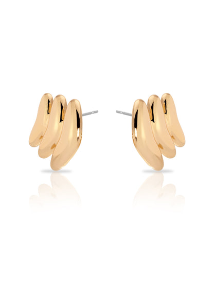 Metal Moderna Studs - 18k Gold Plated | Ettika