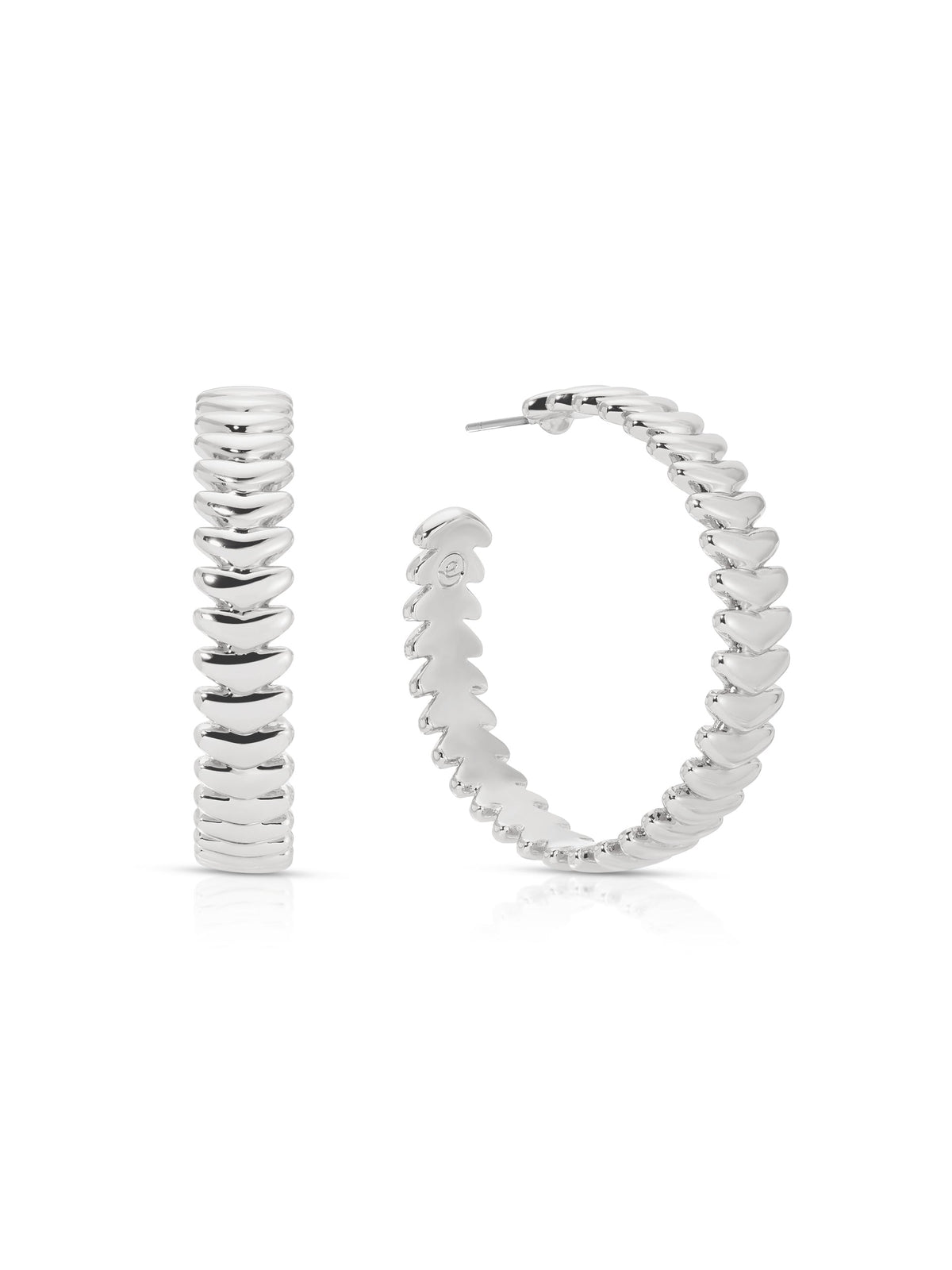 Large Metal Moderna Hoops - 18k Gold Plated | Ettika