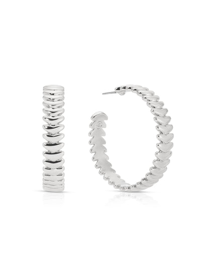Large Metal Moderna Hoops - 18k Gold Plated | Ettika