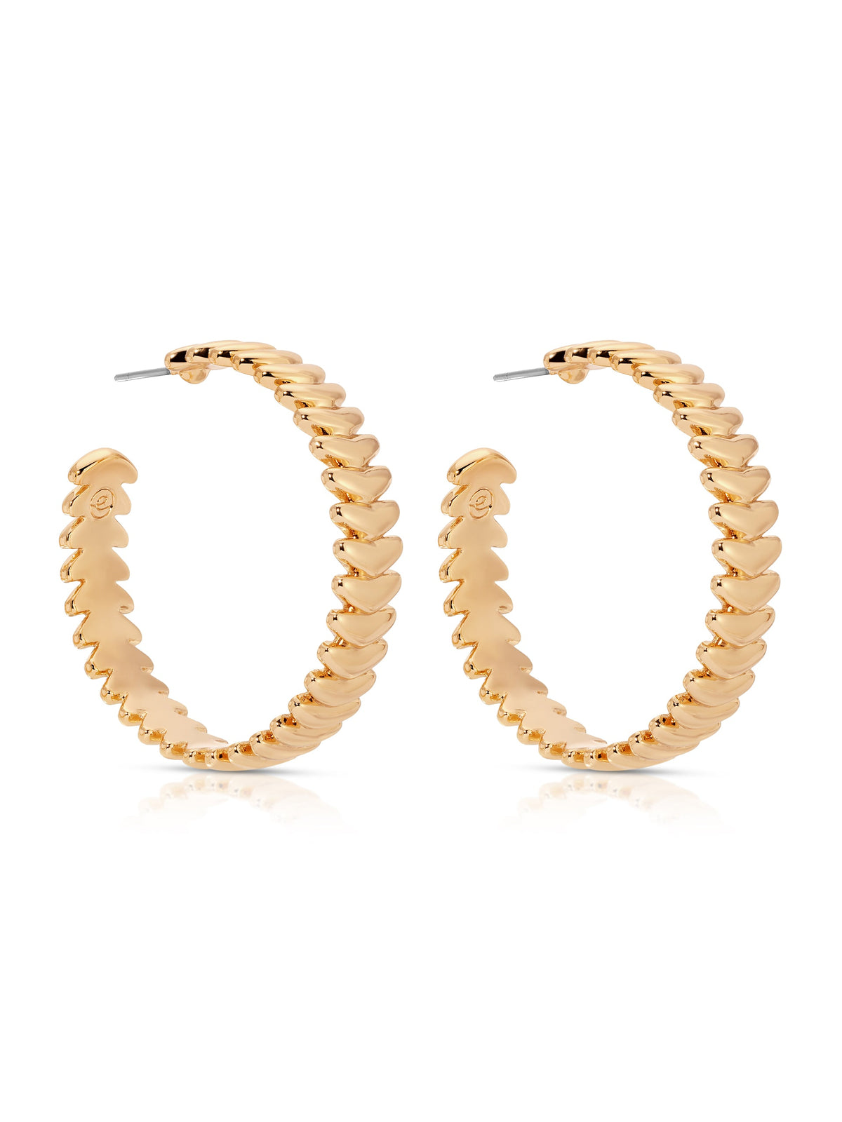 Large Metal Moderna Hoops - 18k Gold Plated | Ettika