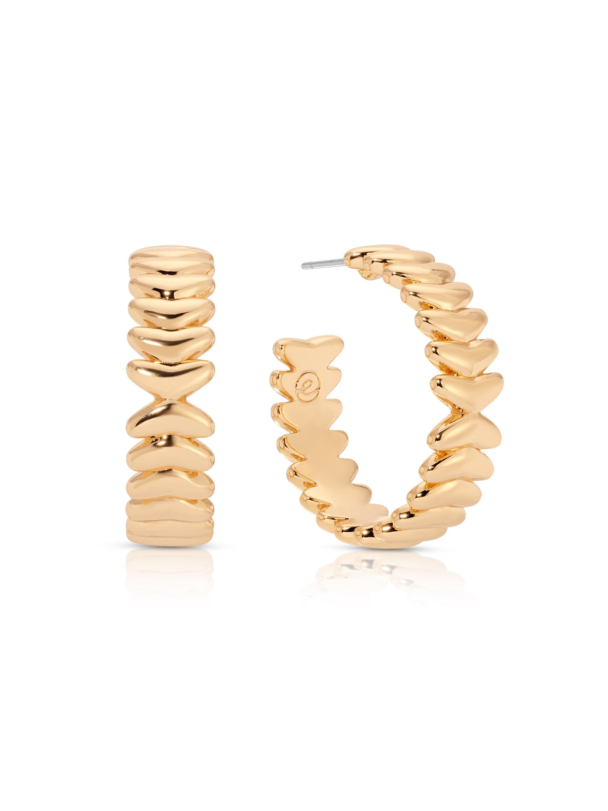 Medium Metal Moderna Hoops - 18k Gold Plated | Ettika