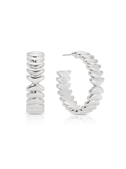 Medium Metal Moderna Hoops - 18k Gold Plated | Ettika